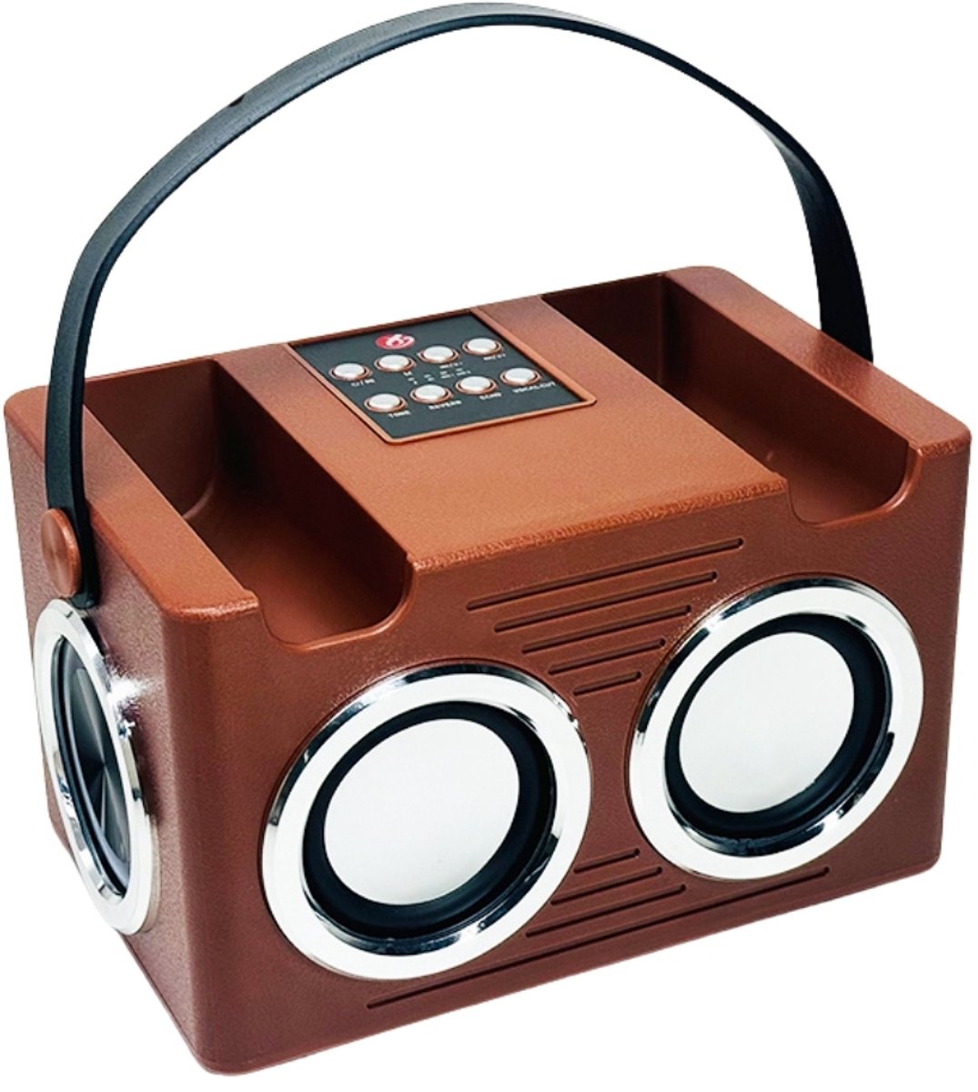 Fivesquare DualBeat Karaoke Speaker – 2 Draadloze Microfoons, 16W Stereo Bass, 2400mAh Batterij & Bluetooth Koffie