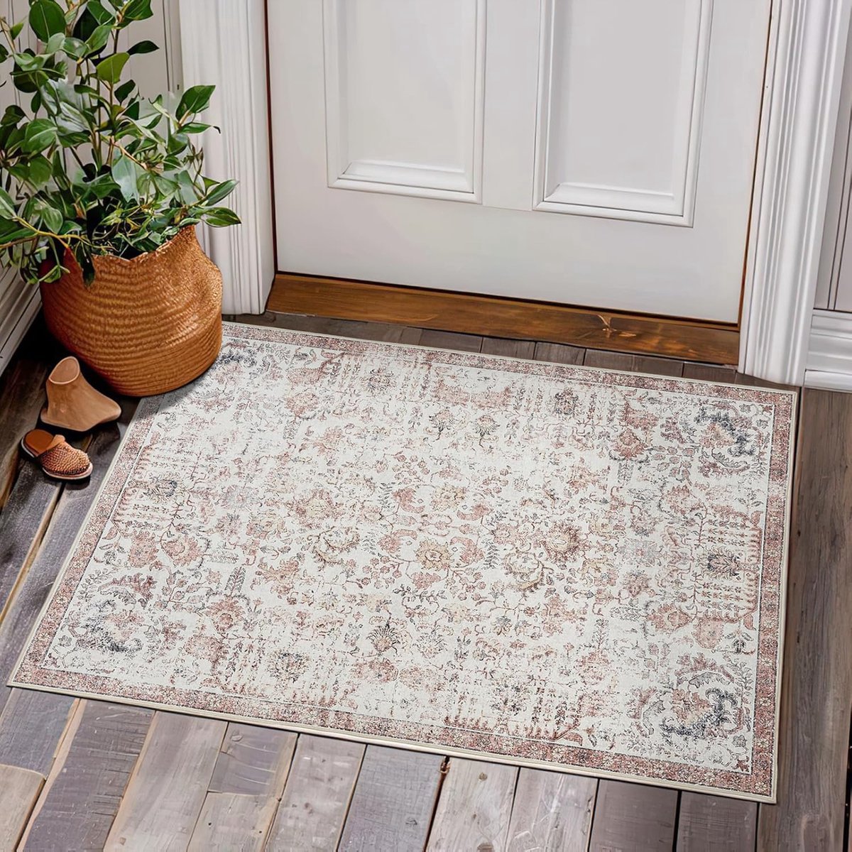 Stunq® Vintage Vloerkleed Boho Stijl 60 x 90 cm Wasbaar en Antislip