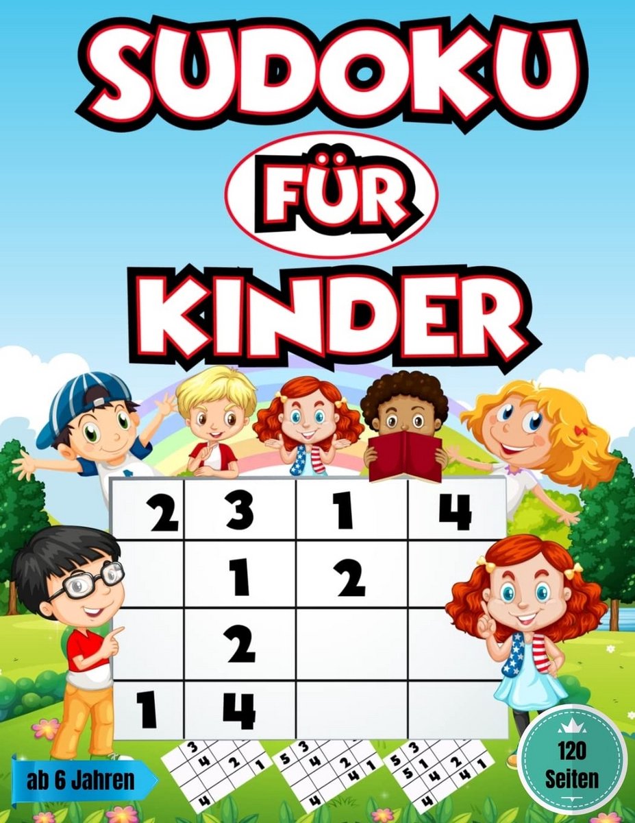 Sudoku Puzzelboek voor Kinderen Vanaf 6 Jaar - Hoofdrekenen en Logica Oefenen
