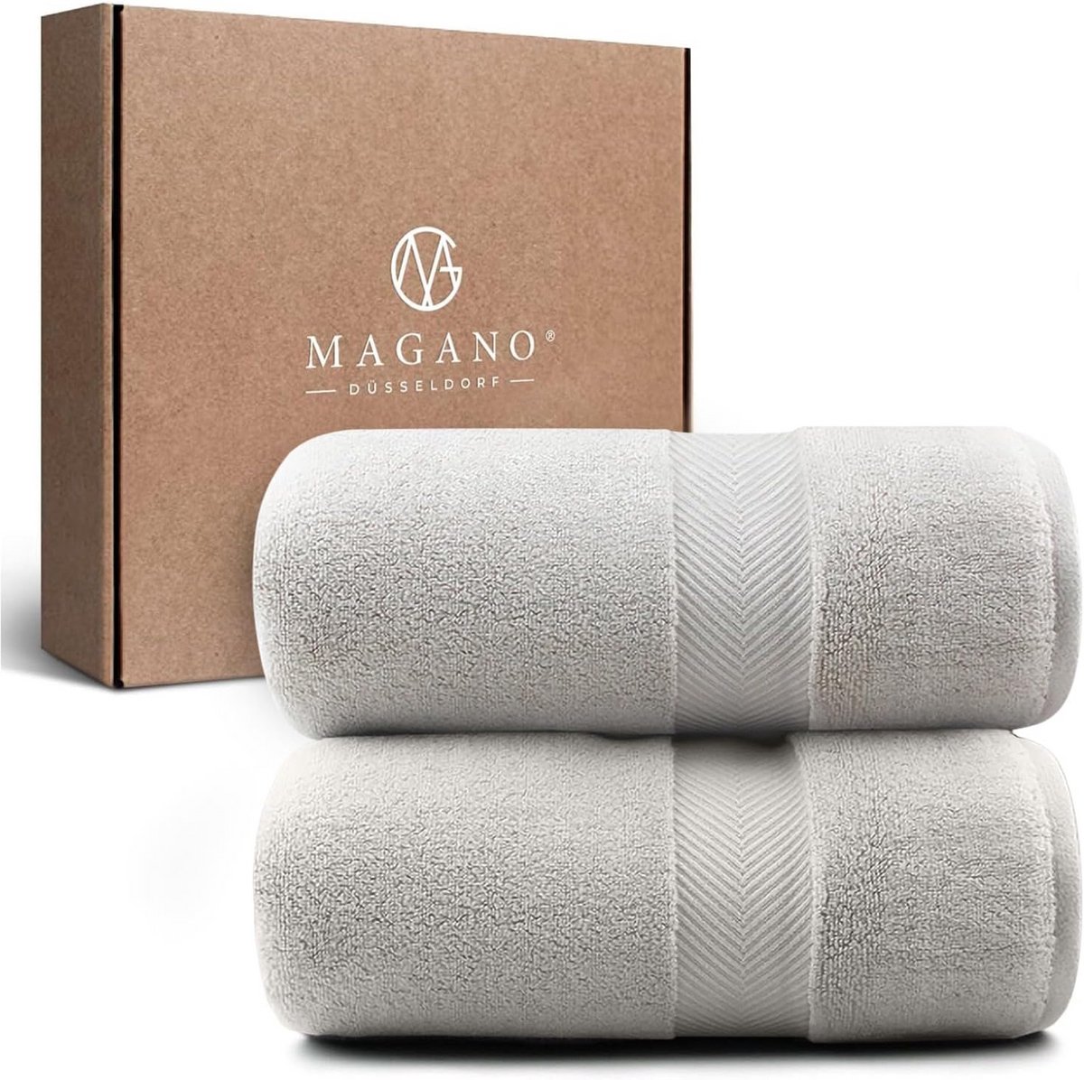 Luxe Handdoeken Set Beige 2 Stuks - Grote Badhanddoeken 70x140 cm - Zacht en Sneldrogend B