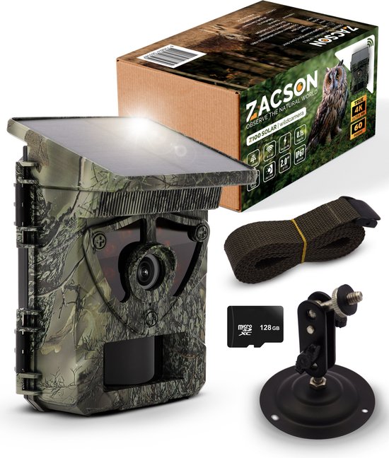 Zacson Complete Set Wildcamera met Zonnepaneel