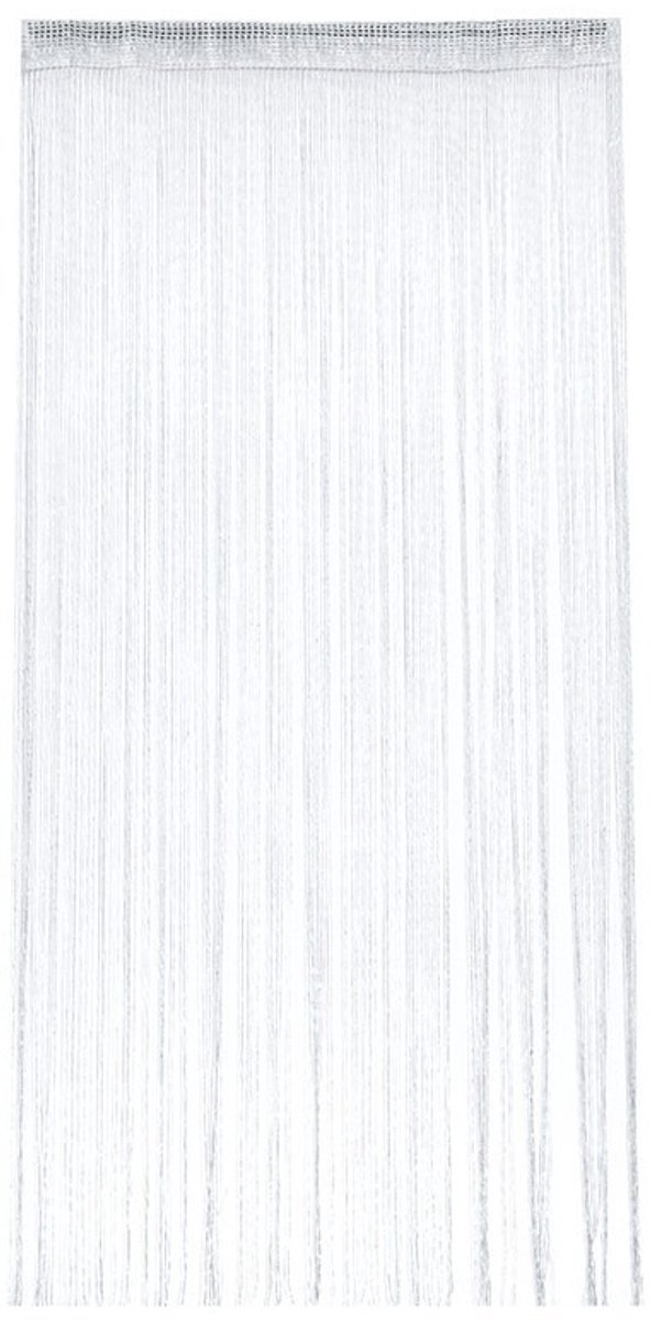 Stunq® Deurgordijn - 100 x 200 cm - Vliegengordijn - Glitter Klamboe - Anti-vliegendeurgordijn - Met zilverdraad - Draadgordijn - Siergordijn - Horgordijn - Transformeer elke ruimte met elegantie - Wit