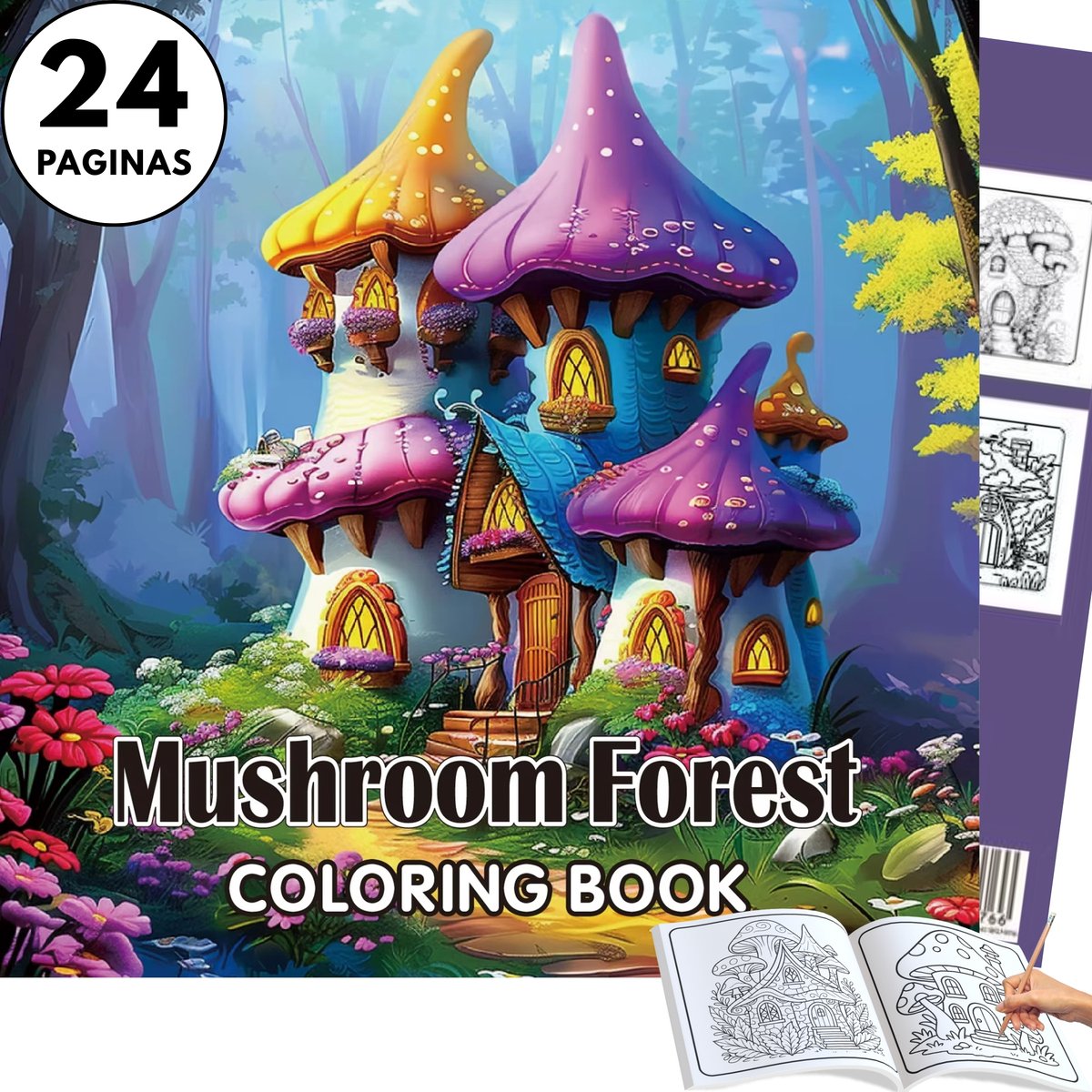 Boncy® Mandala Kleurboek voor Volwassen en Kinderen - Tekenboek met 24 Kleurplaten Bloemen & Dieren - Tekenen & Kleuren voor Volwassenen Meisjes Jongens - Mandela Kleurboeken Kleurplaat beginners en gevorderden - Cadeau Vrouwen Mama Kind Cadeautjes