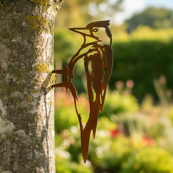Cortenstalen Tuindecoratie - Metalen Specht