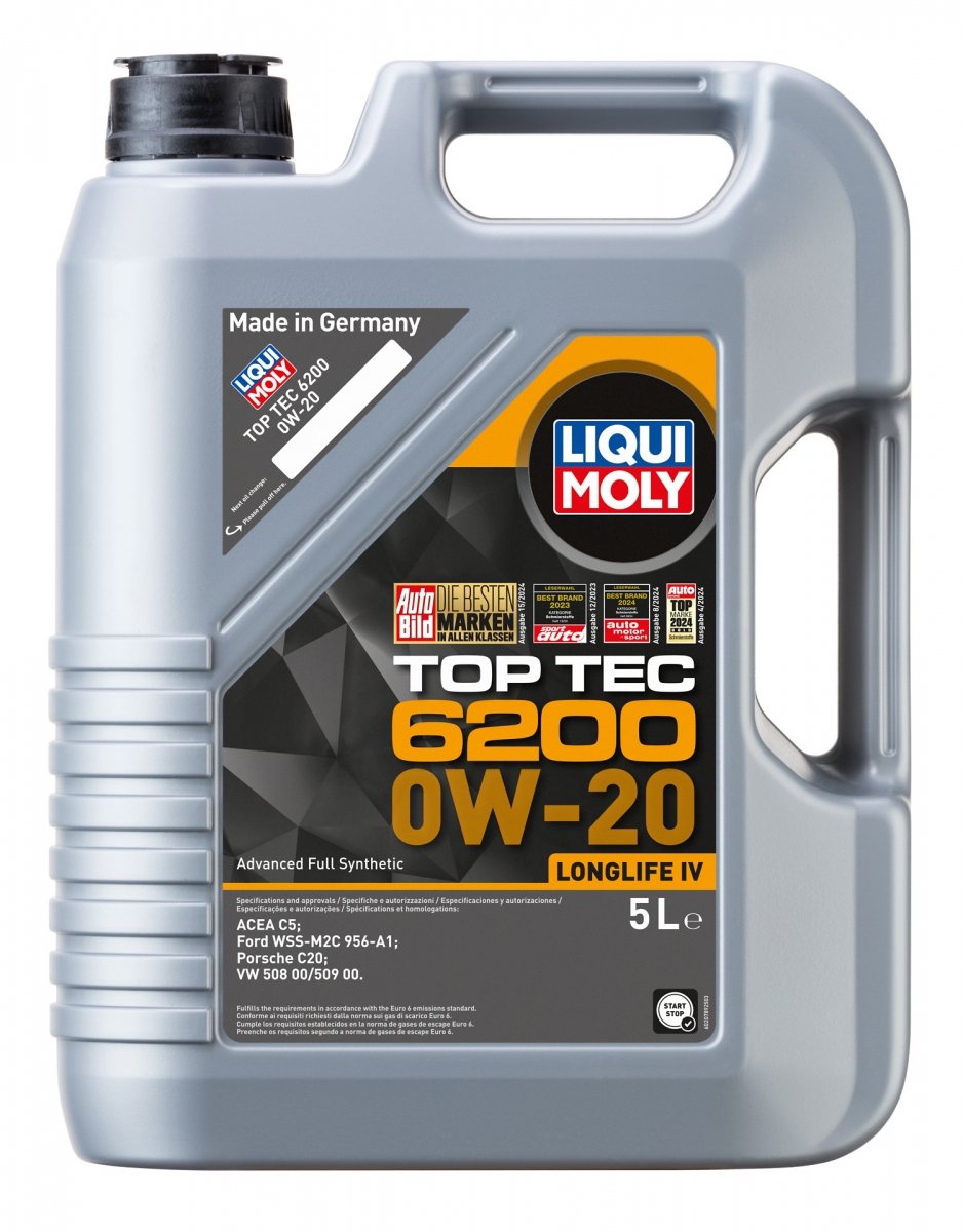Liqui Moly 0W20 Top Tec 6200 Motorolie ( 5L ) 20789 LongLife IV C5 WSSM2C956A1 C20 508 00/509 00