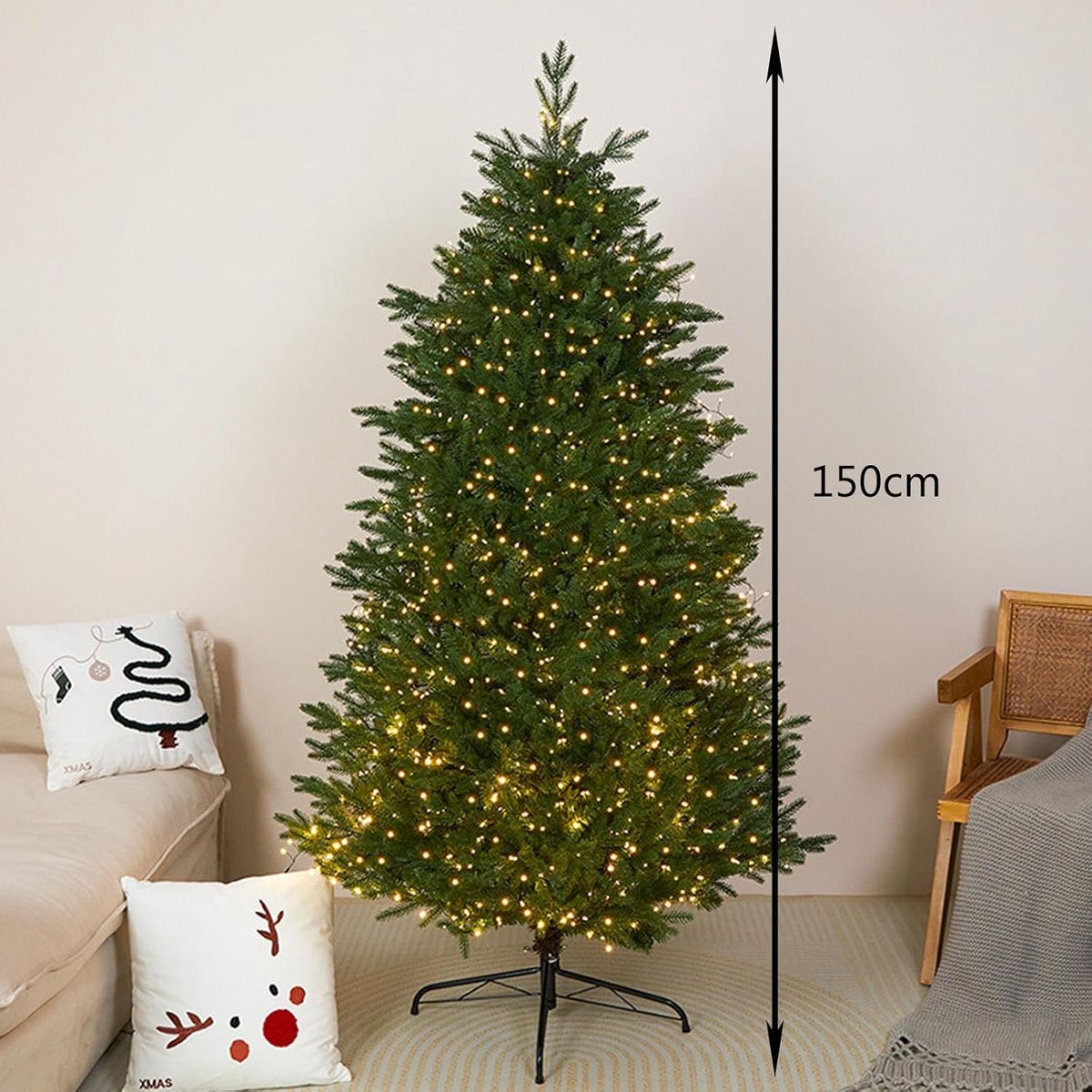 Kunstkerstboom 180 cm – Premium - – Premium 6ft kunstkerstboom realistische - Medahomestore