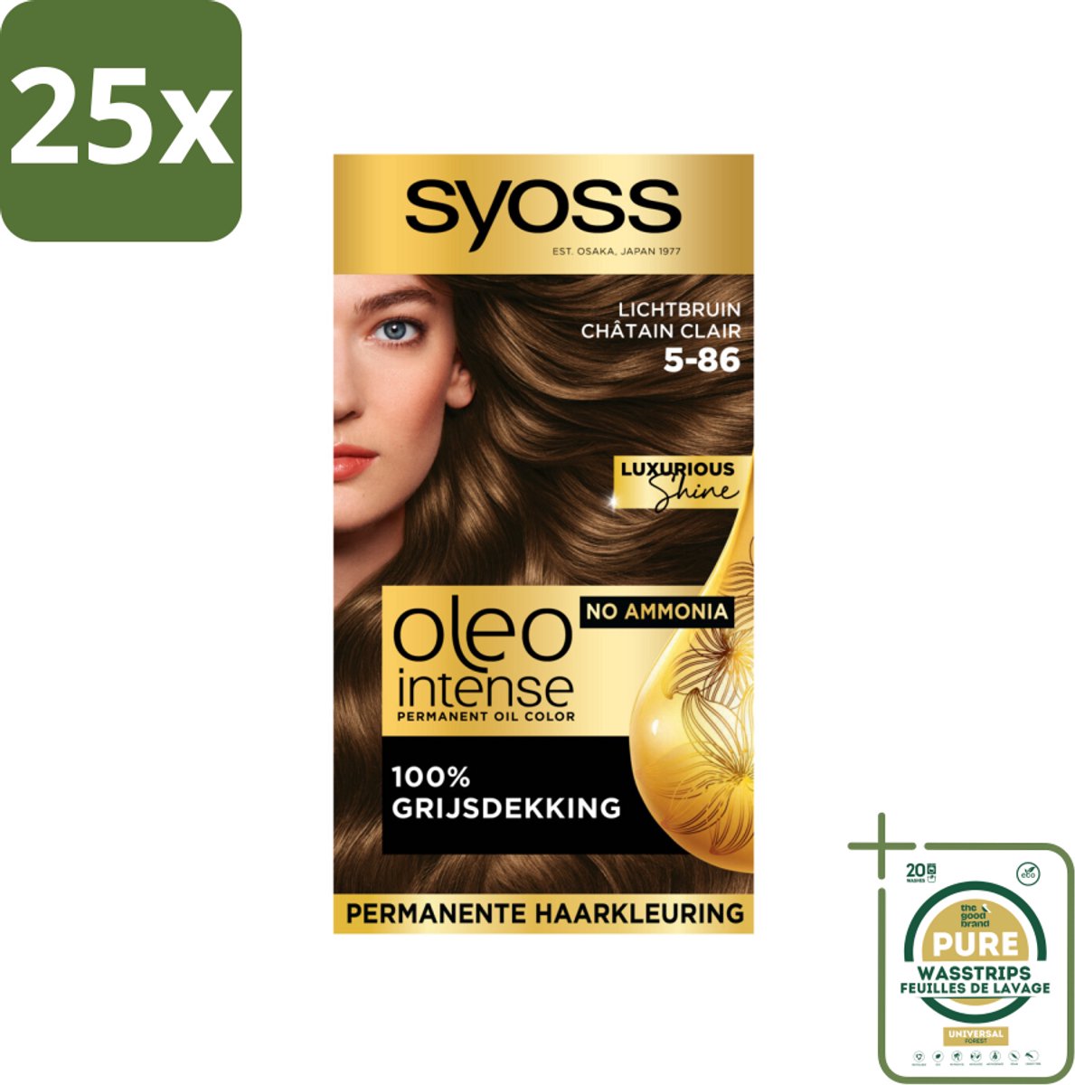 Syoss Oleo Intense - Haarverf - 5-86 - Licht Bruin - 115ml x 25