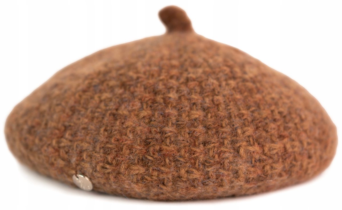 Dames Beret Hailey - Wolmix met Antenne, Klassiek Model, Bruin