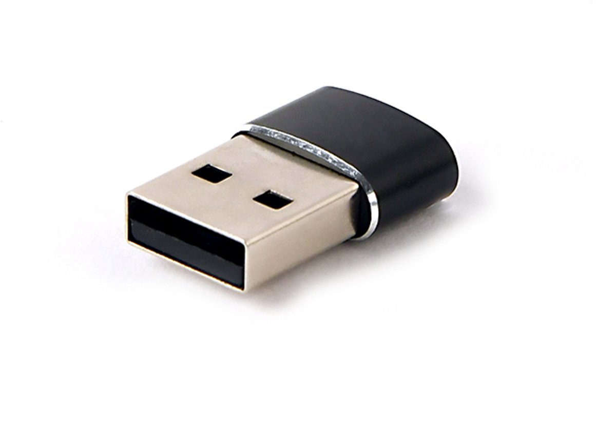 Image of Gembird USB-A naar USB-C Adapter - Zwart - Compact Oplaadadapter - Universeel Compatibel