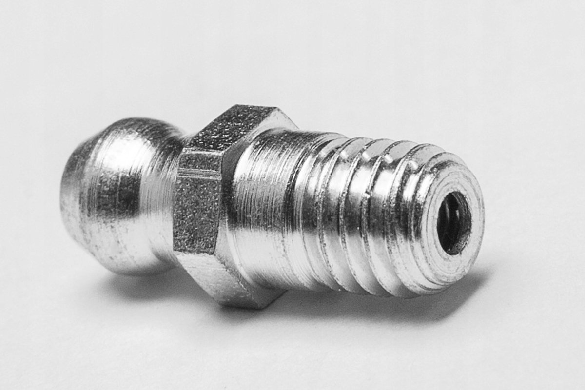 Smeernippel M6x1, 41mm hoog, staal/gegalvaniseerd, DIN71412A