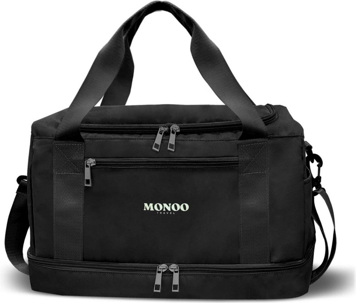 Reistas Handbagage - 40x30x20cm - Underseat - Sporttas - Schoudertas - Zwart - Weekendtas - Geschikt als Underseater