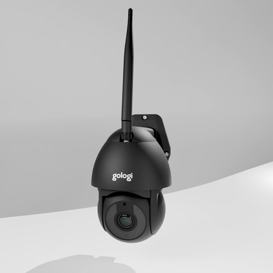 Gologi Superior Outdoorcamera - Buiten camera met nachtzicht - Beveiligingscamera met Kabel - Security camera - 3K - Met wifi en app - Zwart