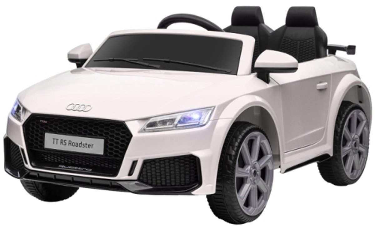 Audi TT RS Elektrische Kinderauto, Met Ouderbediening via Afstandsbediening, LED Koplampen en Muziek, Veiligheidsgordel, Perfect Cadeau voor 3-5 Jaar
