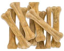 Landman Geperste Kauwbotten (10st) - 21cm - Hondensnacks - Kauwsnacks - Hondenbot - Kauwbot
