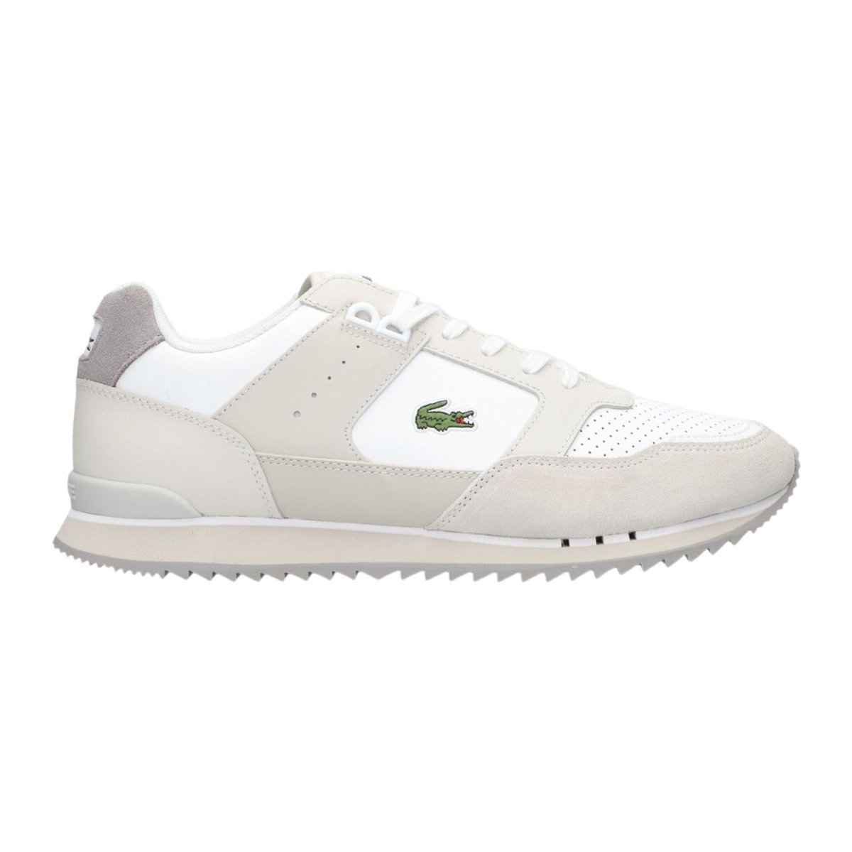 Lacoste Partner Piste Heren Sneakers Gebroken Creme