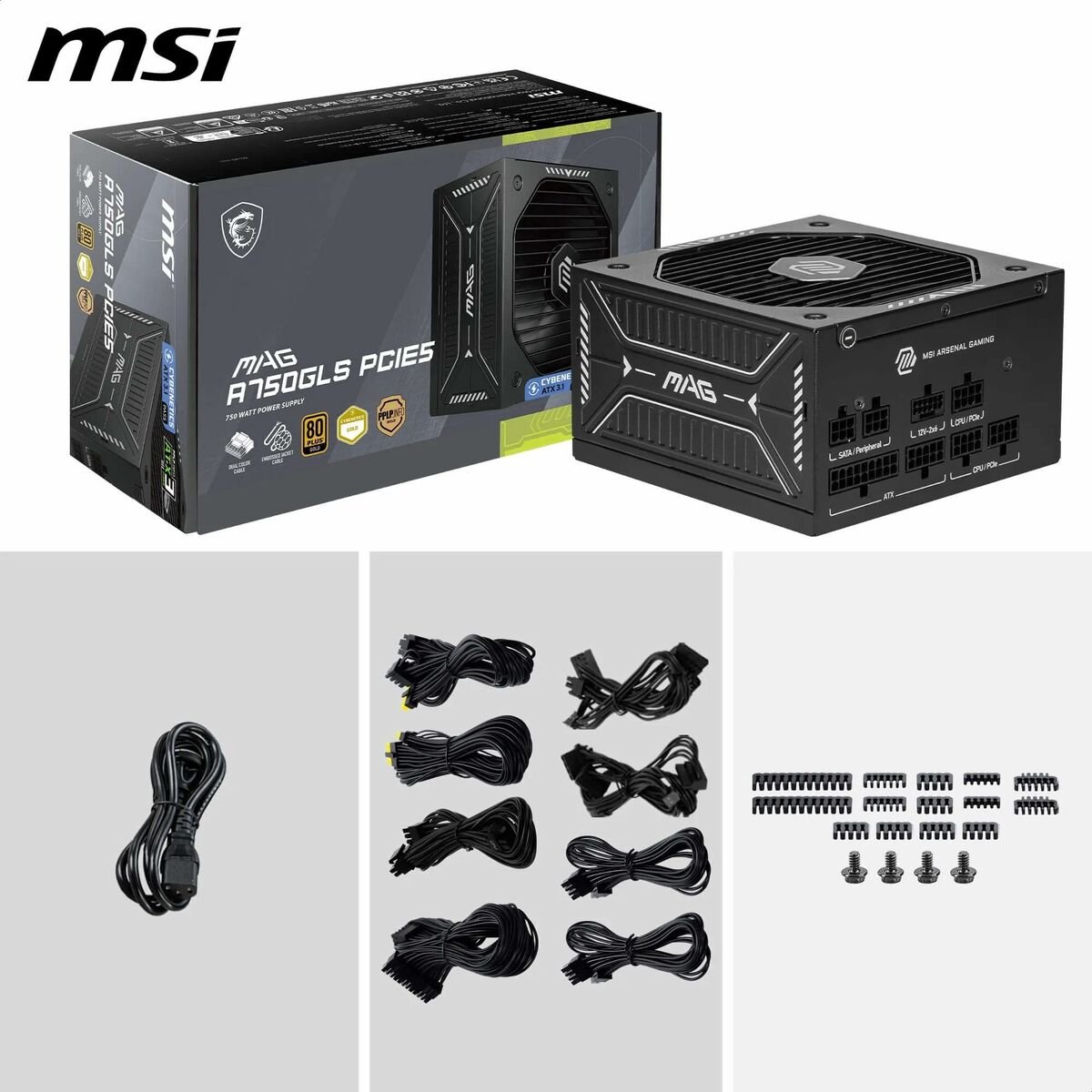 Msi 306-7Zp1B11-Ce0 750 W 80 Plus Gold Atx - afbeelding 6