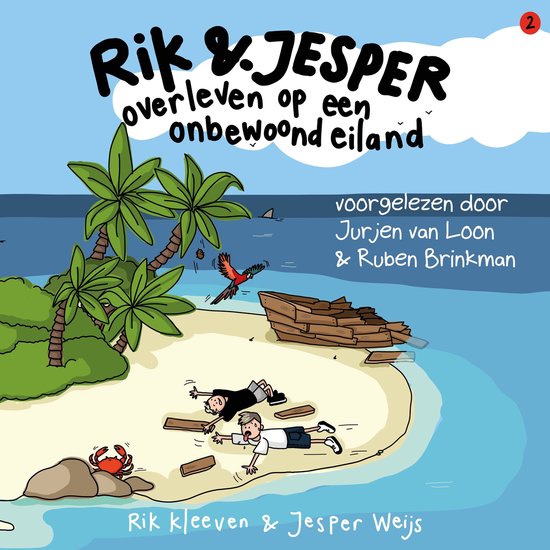 Rik en Jesper overleven op een onbewoond eiland - cover