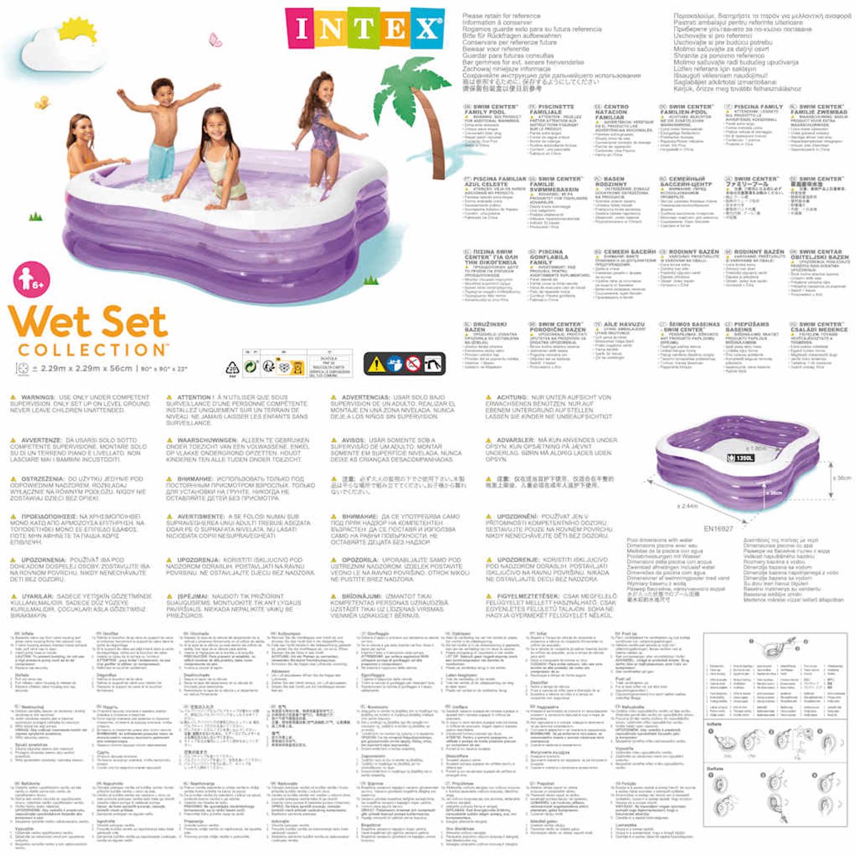 Bazén Intex Beach Wave Swim Center 57495NP