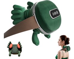 Nekmassage Apparaat - Verwarmde Massagehand - LED-Display - Arm, Rug, Been & Schouder Massager met Infrarood - Massagekussen - Shiatsu Massagekussen - Draadloos - Groen