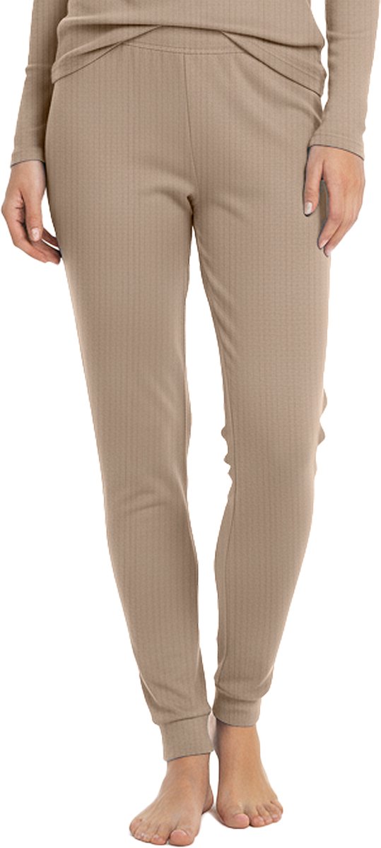 Thermobroek Dames - Taupe Beige - Maat XL - Gianvaglia Thermo Ondergoed - Thermo Set - Thermo Legging - Heat Booster Series