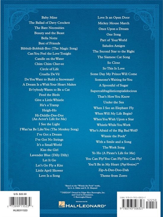 Bladmuziek van Disney liedjes met de titel "The Disney Collection". Bevat titels zoals "Zip-A-Dee-Doo-Dah" en "Winnie the Pooh".