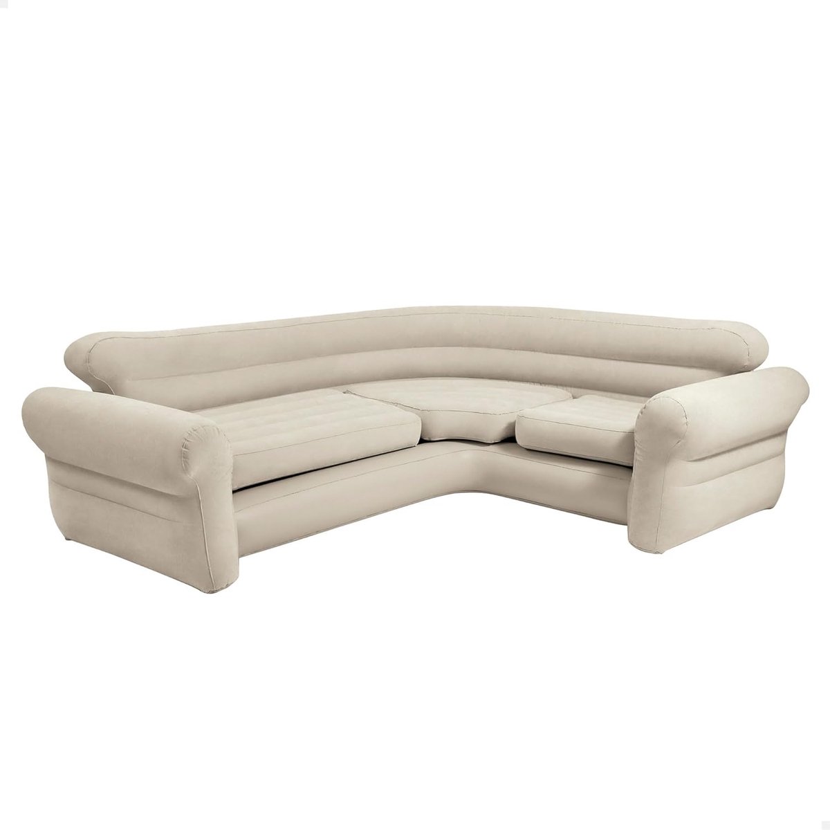 XL Opblaasbare Hoekbank – Luxe L-Vormige Beige - Medahomestore