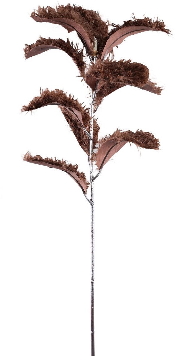 PTMD Kunstblad Leaves - Bruin - 36x26x84cm