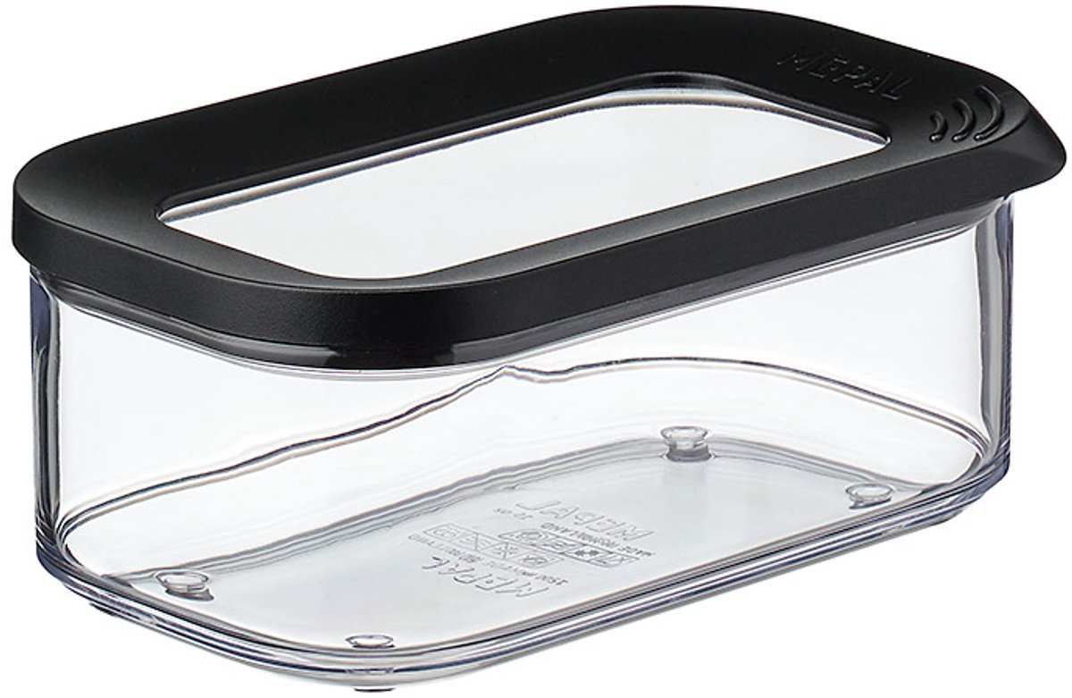 Mepal – Bewaardoos Modula 425 ml – zwart – voorraaddoos - bewaardoos met deksel – luchtdicht – transparant – stapelbaar