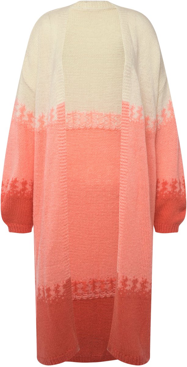 Angel of Style - Dames - Lang vest kleurverloop lange mouwen - Roze - Maat 48