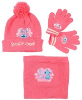 Lilo & Stitch & Angel winterset - Disney - muts snood handschoenen. Maat 52/54 - One Size.