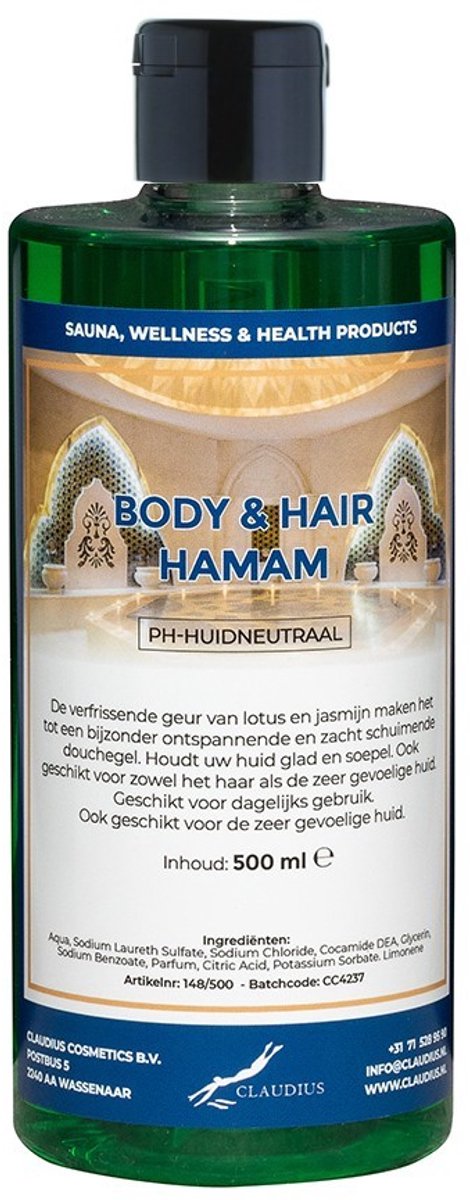 Body & Hair Hamam 500 ml met klepdop - 2 in 1 voor lichaam en haar