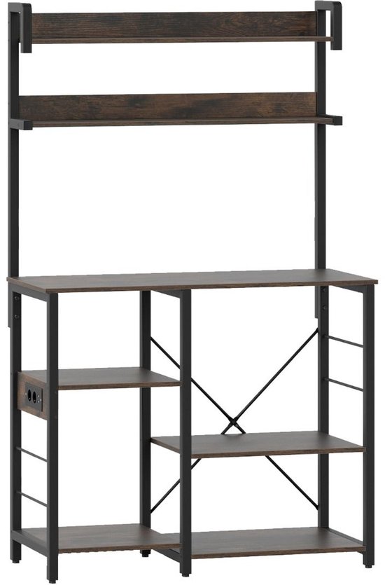 Keukenrek met Ingebouwd Stopcontact – 100 cm Breed – Met Stoffen Lade, – De Vries Meubels