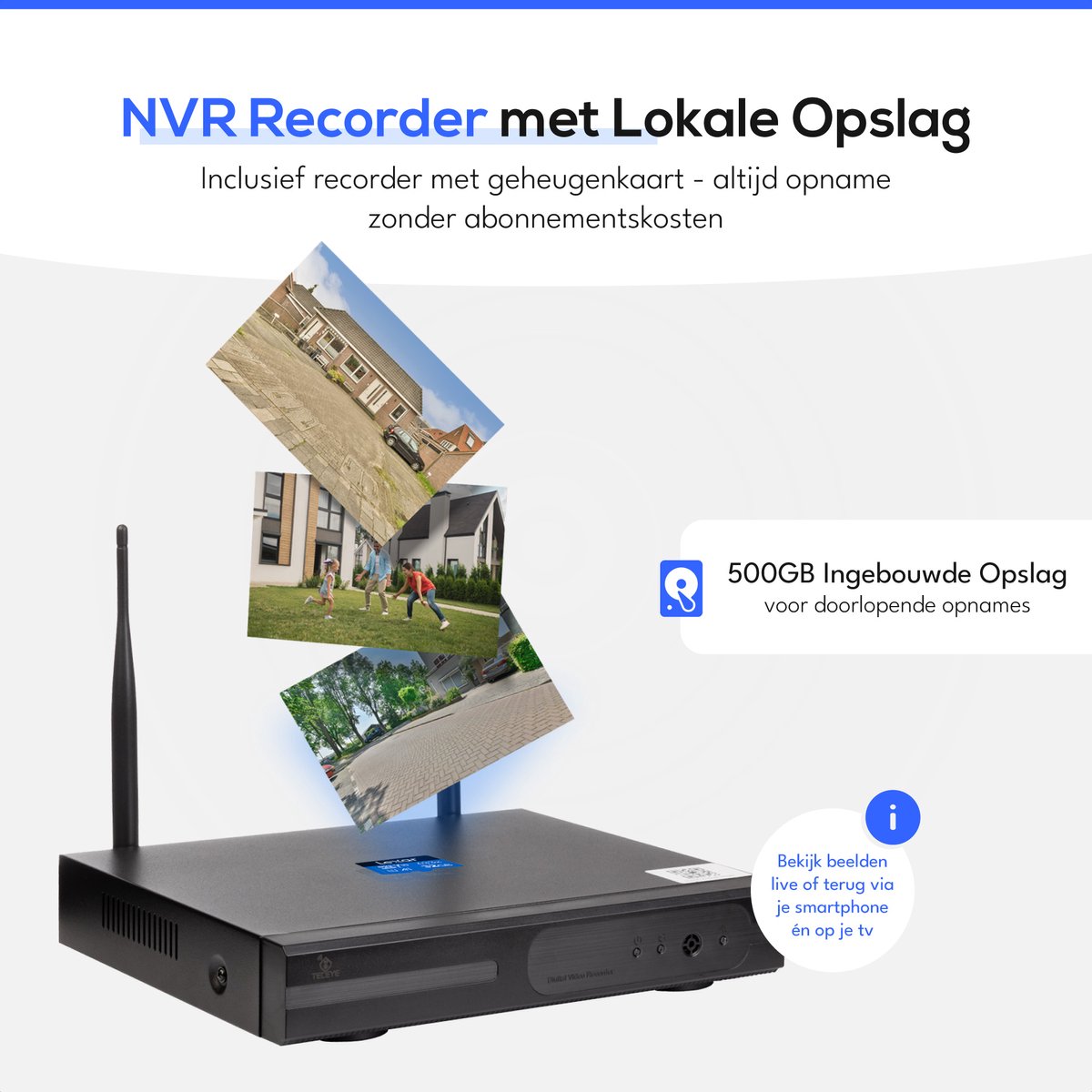Teceye PTZ Camera Systeem Draadloos Buiten met Nachtzicht - afbeelding 3