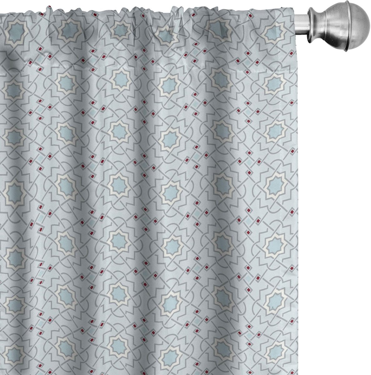 ABAKUHAUS Oosterse gordijnen – 2x75x245 cm – babyblauw