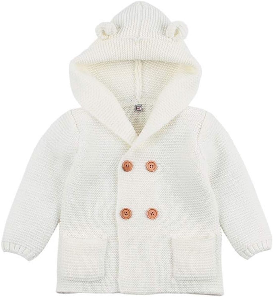 Babyvest met capuchon voor jongens en meisjes - gebreide warme trui