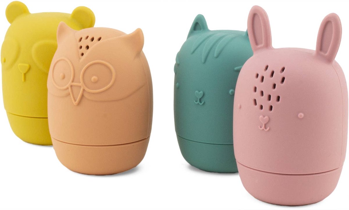 Babybadspeeltjes Set Siliconen Dieren