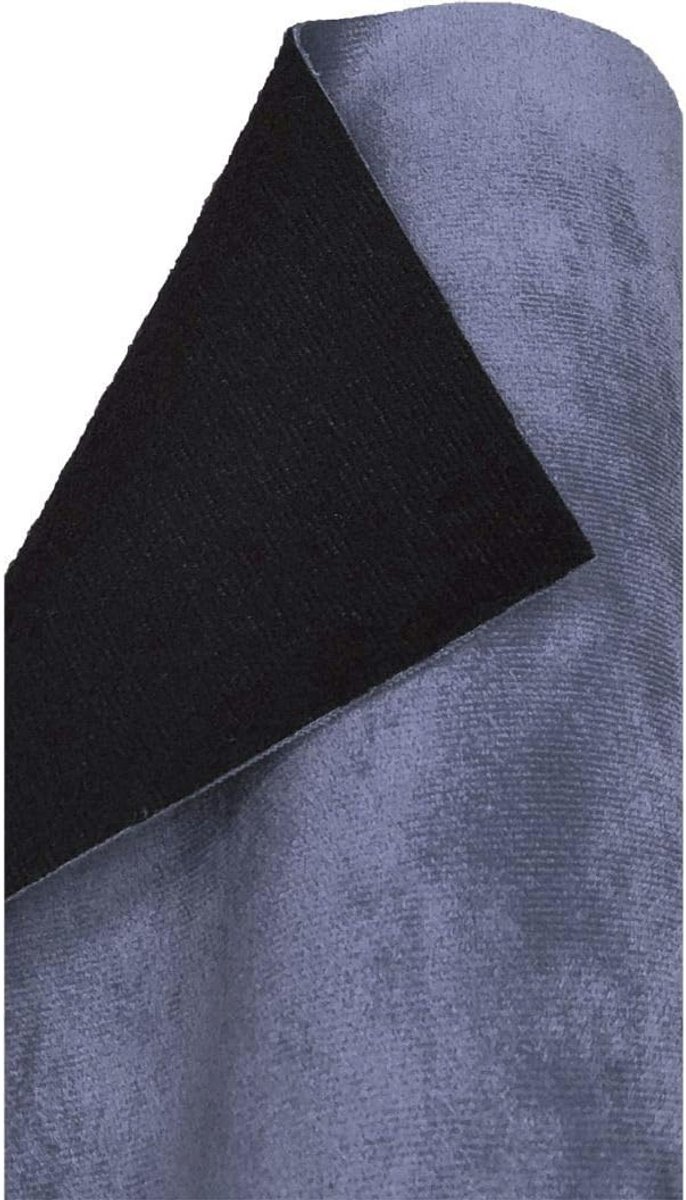 Zachte pluche fluwelen stof voor gordijnen en kussens - koningsblauw - halve meter 50 cm x 145 cm