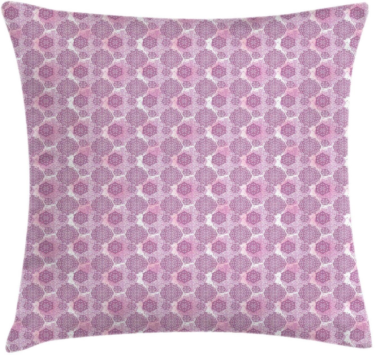 ABAKUHAUS Mandala-Kussenhoes – 60x60 cm – Binnen/Buiten – Wasbaar, Met Rits lichtroze