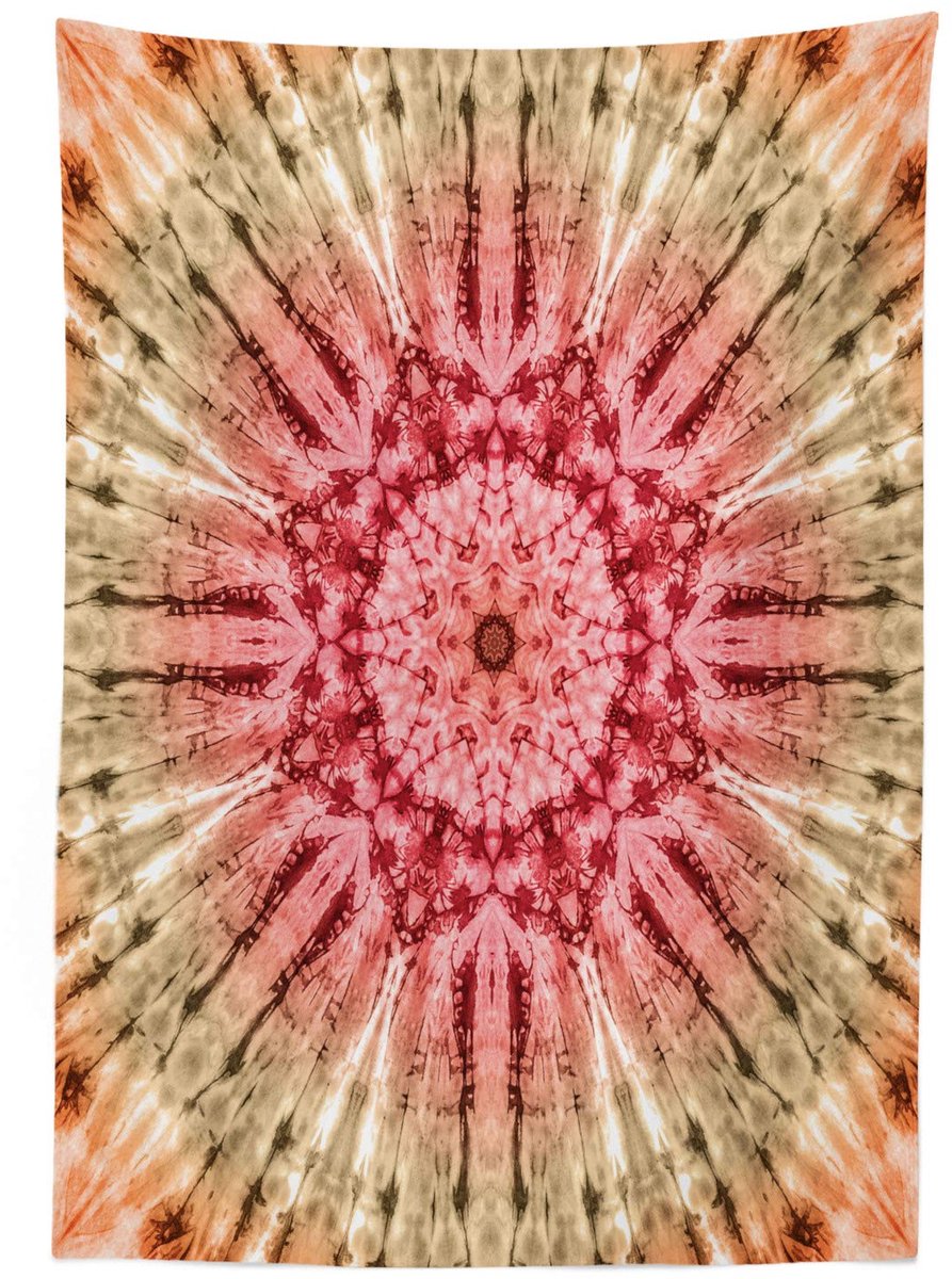 ABAKUHAUS Tafeldoek Batik Roodbruin – 140x240 cm – Satijnmix