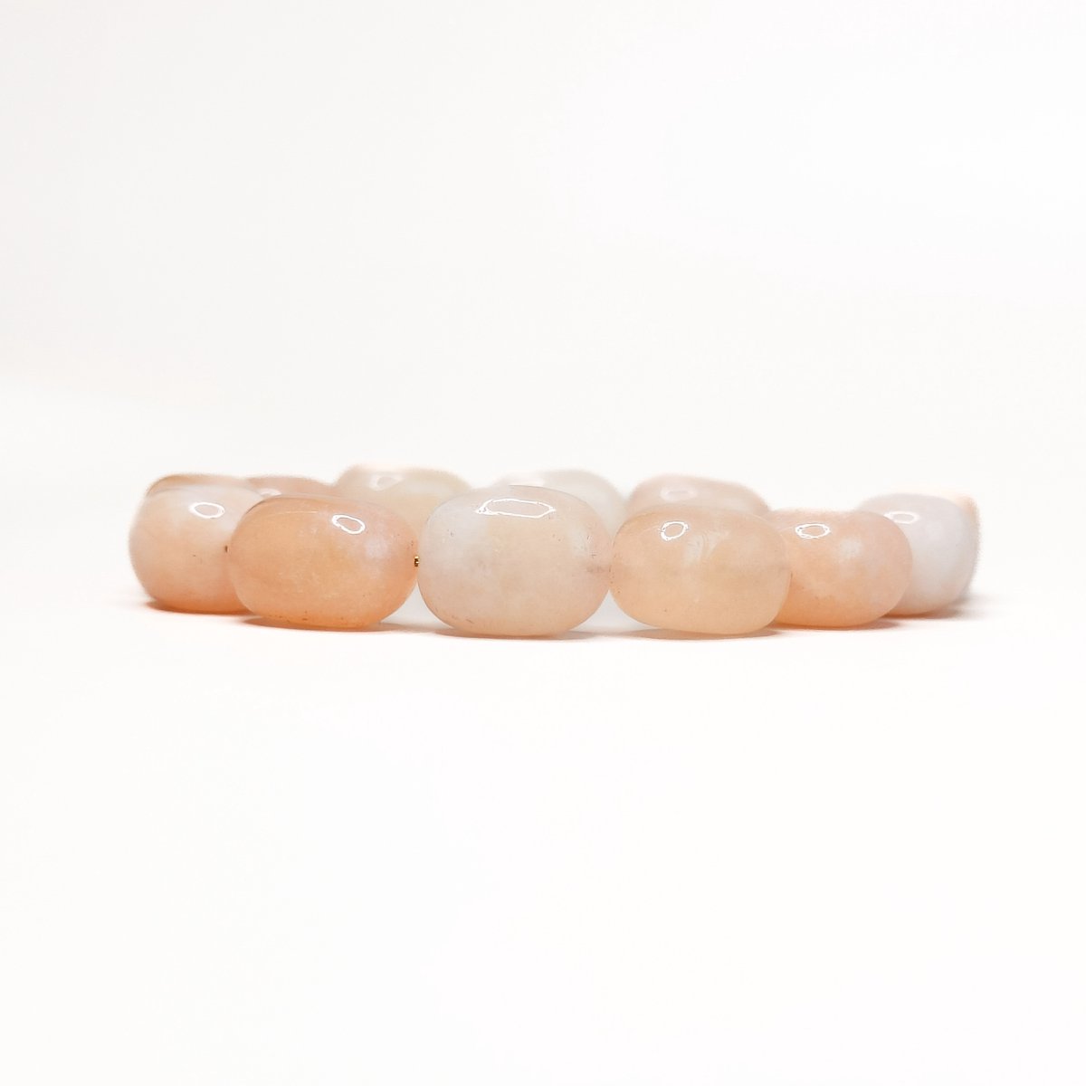 Ava & Imber | Ovalis Armband Citrien | Botergele Kralenarmband Verstelbaar voor Dames | Grote Organische Kralen | 17cm + 5cm Verlengstukje | Armband Kralen in Cadeaudoosje