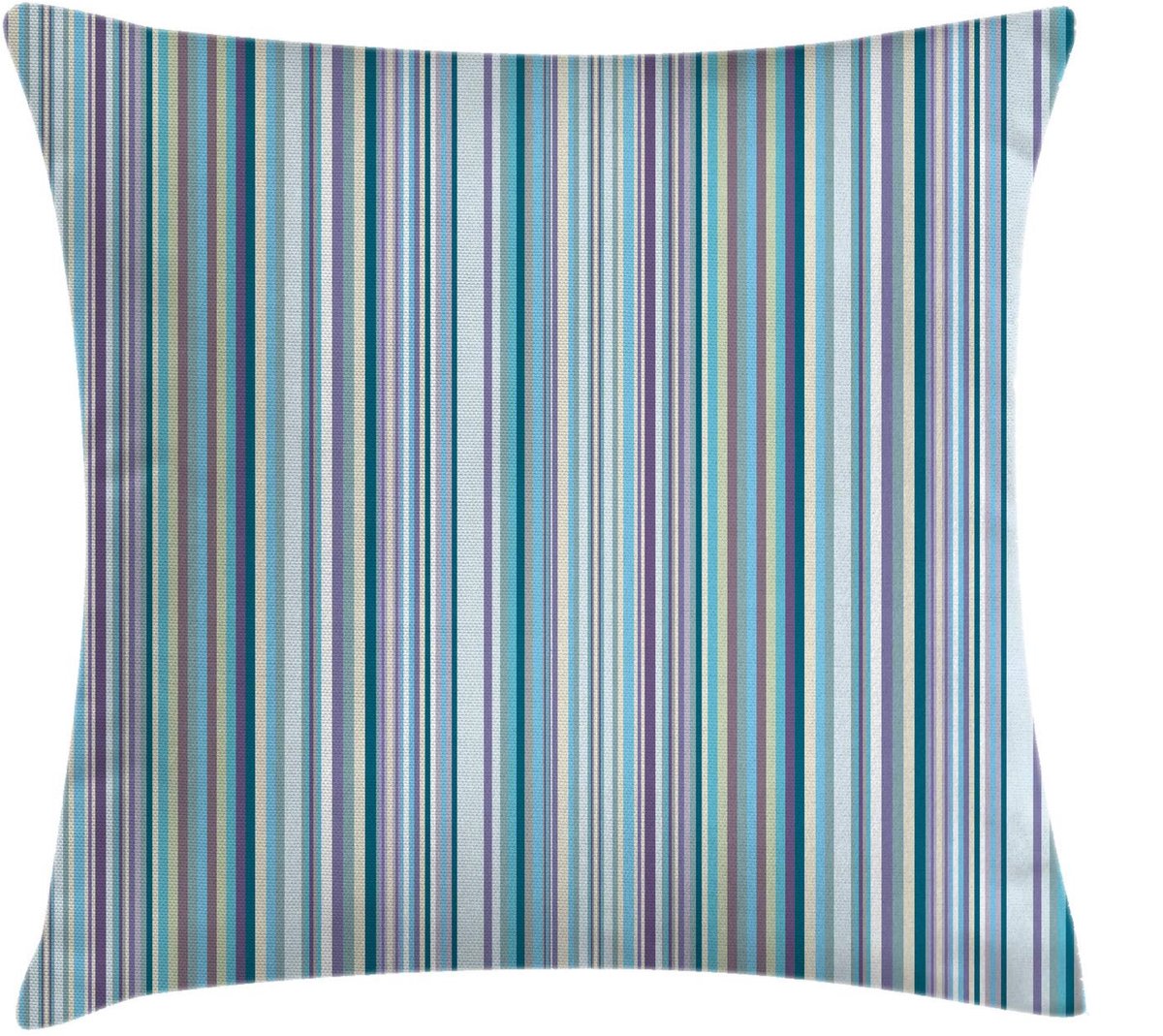 ABAKUHAUS Kussenhoes – Geometrische Strepen – Digitaaldruk – 50x50 cm – Aqua Blauw