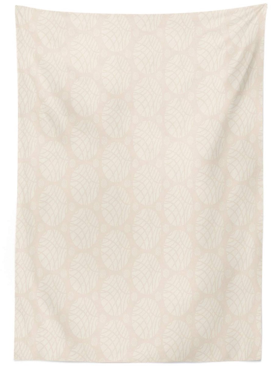 ABAKUHAUS Tafeldoek 140x170 Creme – Zijde-satijnmix, machinewasbaar