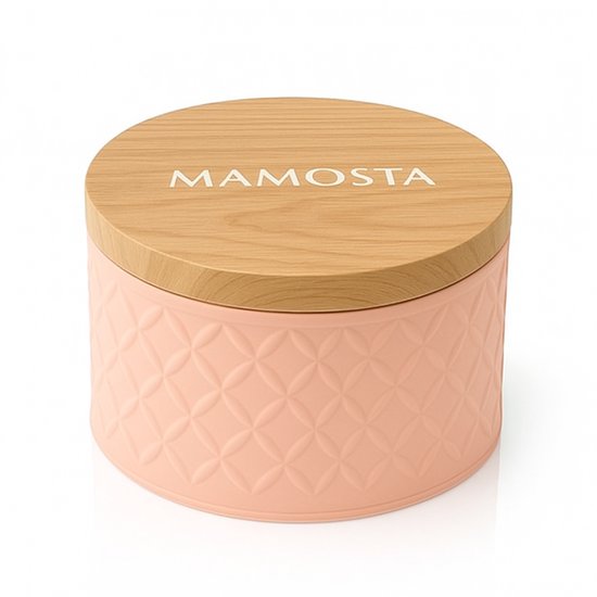 Mamosta® Koektrommel - 13,5x8 cm - Koekjestrommel - Koekjesdoos - Koekblik - Koekendoos - Luchtdicht - Snoeptrommel