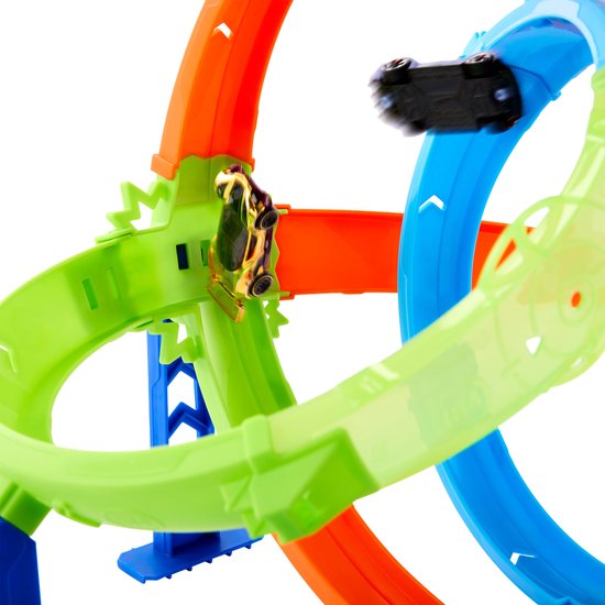 Hot Wheels Stuntbanen Snelle Lanceringscycloon Baanset en metalen speelgoedauto van Merkloos — afbeelding 4