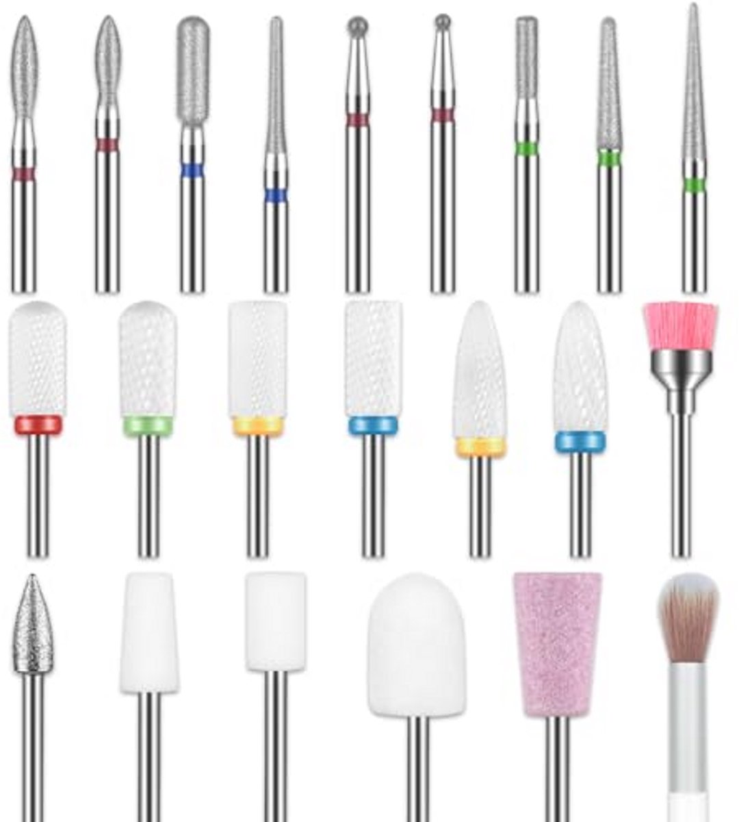 Professionele 22-delige Nail Boren Set voor Manicure en Pedicure