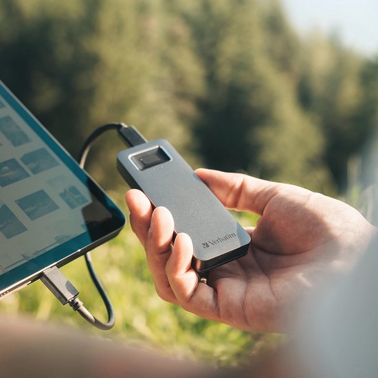 Veilig Externe SSD met Vingerafdrukscanner - 512 GB - USB 3.0 - Voor Windows en Mac — afbeelding 2
