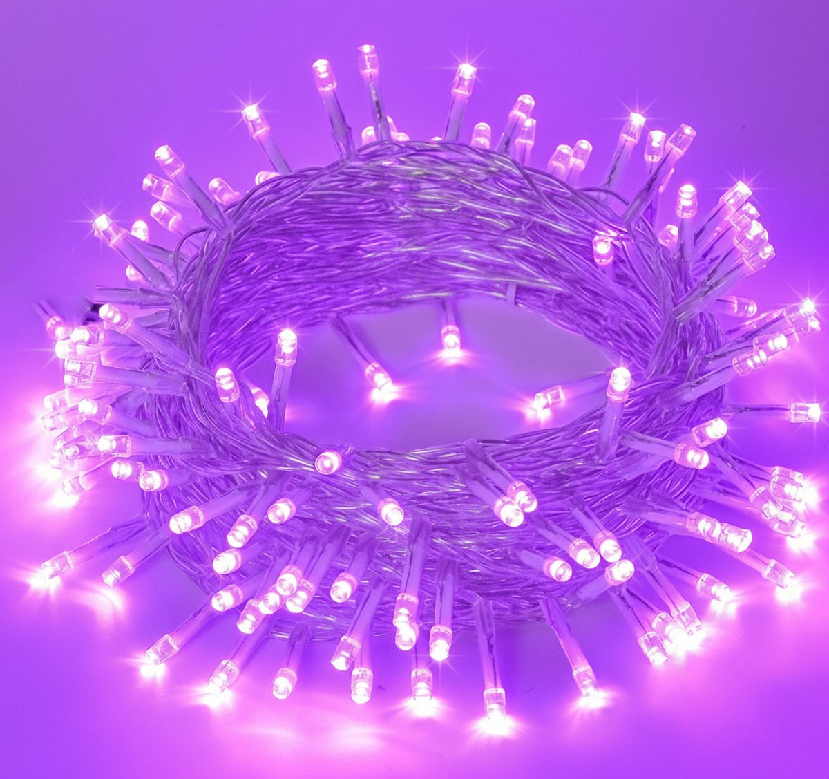 MUPOO Lichtsnoer Buiten en Binnen -IP44 50M 500LEDs Paars licht -Fairy Light--8 Modes-Kerstverlichting -Voor Muur-Raam-Terras