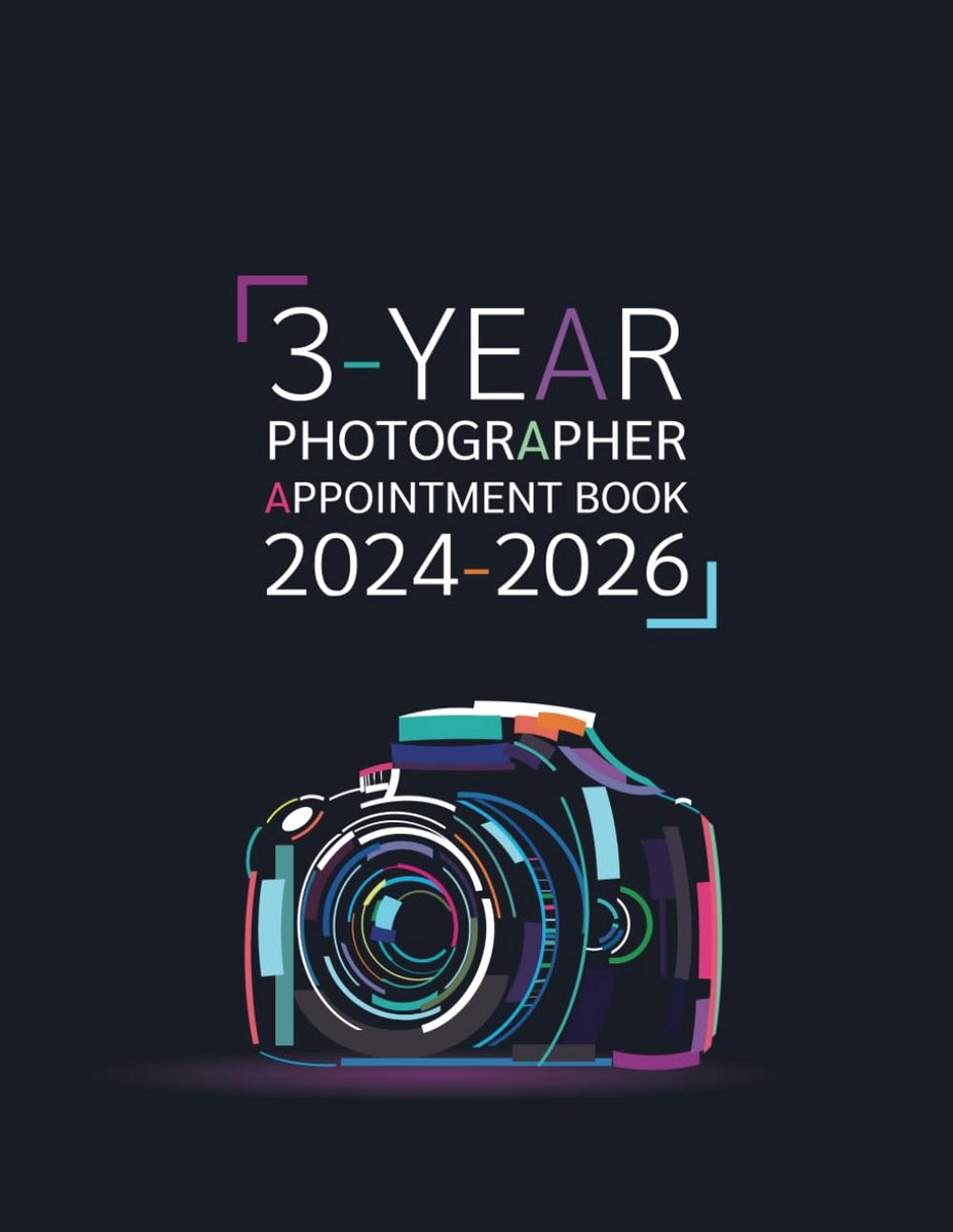 Fotograaf Afspraakboek 2024-2026: Dagelijkse & Wekelijkse Planner voor Foto's met Tijdsloten van 30 Minuten