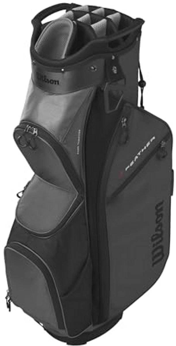 Golf Trolley Bag Zwart/Grijs/Rood - Functioneel en Stijlvol