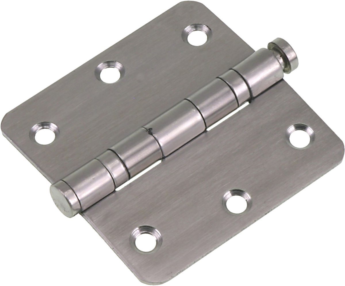 Starx kogelscharnier - vierkant model - met ronde hoeken - 76 x 76 mm - RVS